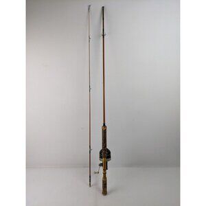 Shakespeare Vintage Wood Fishing Wonderod & Reel Wondereel 1800